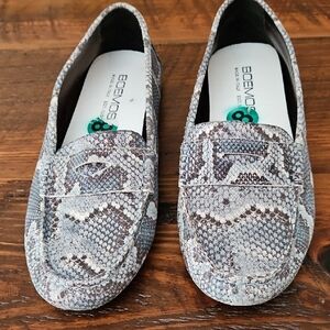 Boemos Women's Snake Print Loafers - Gray